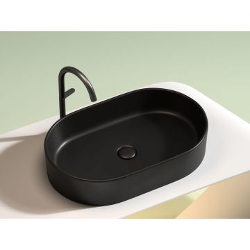 Раковина Ceramicanova Element накладная 122х608х385 мм CN6048MB Черный Матовый