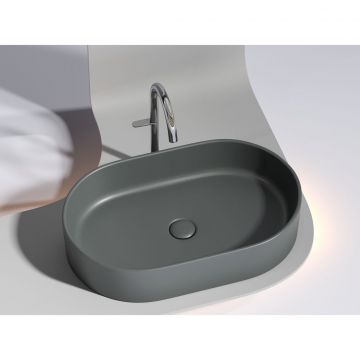Раковина Ceramicanova Element накладная 122х608х385 мм CN6048MDH Темный Антрацит Матовый