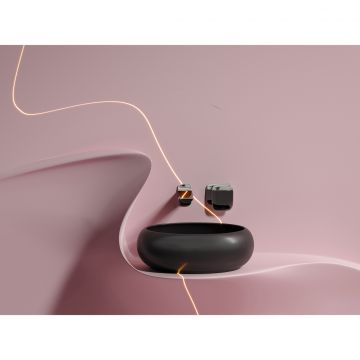 Раковина Ceramicanova (Керамиканова) Element накладная 120х360х360 мм CN6050MB Черный Матовый