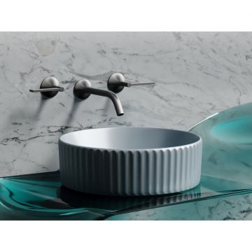 Раковина Ceramicanova (Керамиканова) Element накладная 115х360х360 мм CN6057MHL Серо-Голубой Матовый