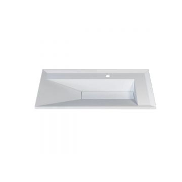 Раковина для ванной полувстраиваемая Uperwood (Упервуд) Lotus, 80 см, прямоугольная, белый матовый 35480000000