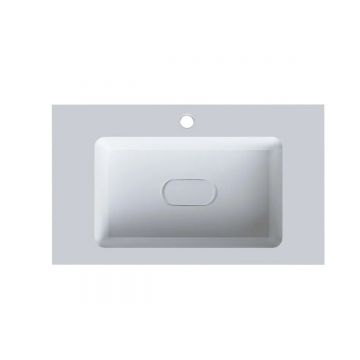 Раковина для ванной полувстраиваемая Uperwood (Упервуд) Modul, 80 см, прямоугольная, белый глянцевый 2911020340