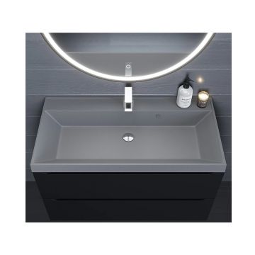 Раковина кварцевая для ванной Uperwood (Упервуд) Classic Quartz, 100 см, серый матовый, бетон 293020633