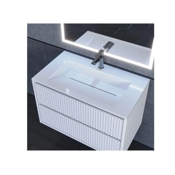 Раковина для ванной Uperwood (Упервуд) Next, 80 см, прямоугольная, белый глянцевый 290000009