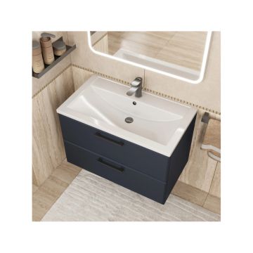 Раковина для ванной полувстраиваемая Uperwood (Упервуд) Foster, 80 см, прямоугольная, белый глянец 291020342