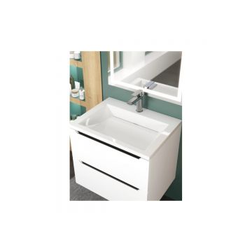 Раковина для ванной полувстраиваемая Uperwood (Упервуд) Infinity, 60 см, прямоугольная, белый глянец RInfinity60wg