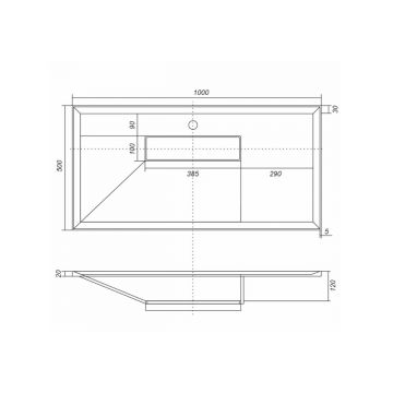 Раковина кварцевая для ванной Uperwood (Упервуд) Lotus Quartz, 100 см, белый матовый, жасмин 29192034