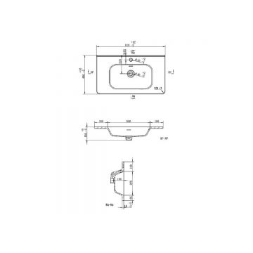 Раковина керамическая для ванной Uperwood (Упервуд) Monica, 80 см, белый глянец RMonica80wg