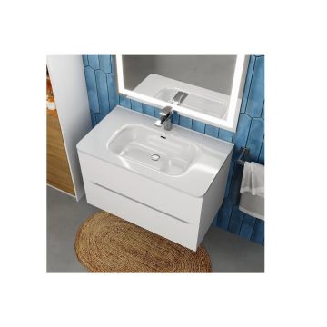 Раковина керамическая для ванной Uperwood (Упервуд) Monica, 80 см, белый глянец RMonica80wg