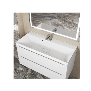 Раковина для ванной Uperwood (Упервуд) Classic New, 100 см, с декоративной крышкой для слива, белый 291021041