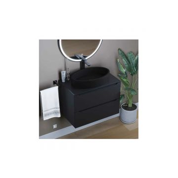 Раковина для ванной комнаты накладная Uperwood (Упервуд) Rome, 55x35 см, овальная, черный 291020323