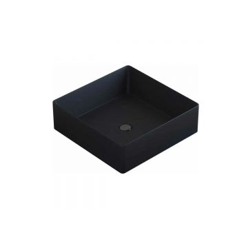 Раковина для ванной комнаты накладная Uperwood (Упервуд) Square, 39 см, квадратная, черный 291020317