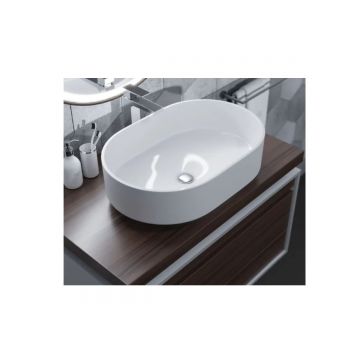Раковина для ванной накладная Uperwood (Упервуд) Aura, 60 см, овальная, белая 3490000001