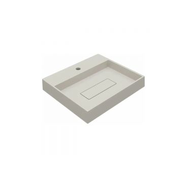 Раковина для ванной накладная кварцевая Uperwood (Упервуд) Tanos Quartz, 50 см, прямоугольная, с декоративной накладкой, жасмин 291030048