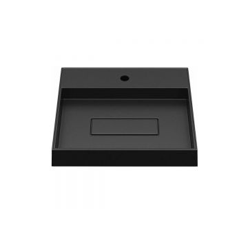 Раковина для ванной накладная кварцевая Uperwood (Упервуд) Tanos Quartz, 50 см, прямоугольная, с декоративной накладкой, космос 291030050