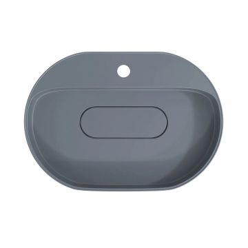 Раковина для ванной накладная кварцевая Uperwood (Упервуд) Tanos Quartz, 55 см, овальная, с декоративной накладкой, бетон 291030522