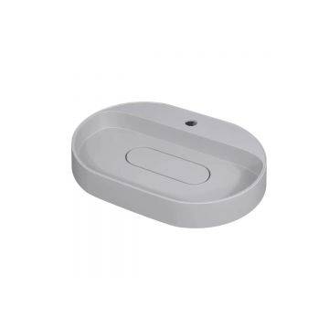 Раковина для ванной накладная кварцевая Uperwood (Упервуд) Tanos Quartz, 55 см, овальная, с декоративной накладкой, жасмин 291030521