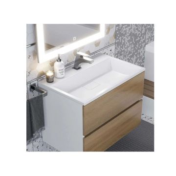 Раковина для ванной полувстраиваемая Uperwood (Упервуд) Barsa, 70 см, прямоугольная, белый 2911020345