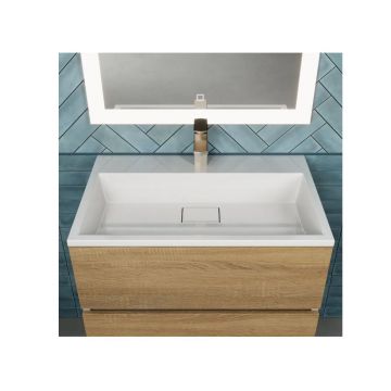 Раковина для ванной полувстраиваемая Uperwood (Упервуд) Barsa, 70 см, прямоугольная, белый 2911020345