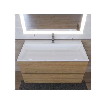 Раковина для ванной полувстраиваемая Uperwood (Упервуд) Barsa, 90 см, прямоугольная, белый 2901120346