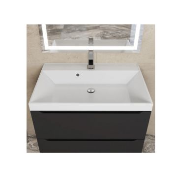 Раковина для ванной полувстраиваемая Uperwood (Упервуд) Classic, 70 см, прямоугольная, белый 291020336