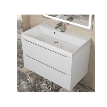 Раковина для ванной полувстраиваемая Uperwood (Упервуд) Classic, 80 см, прямоугольная, белый 291020337