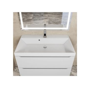 Раковина для ванной полувстраиваемая Uperwood (Упервуд) Classic, 80 см, прямоугольная, белый 291020337