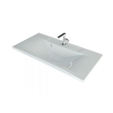 Раковина для ванной полувстраиваемая Uperwood (Упервуд) Elen, 100 см, с декоративной накладкой, белый 291120427