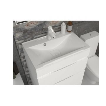 Раковина для ванной полувстраиваемая Uperwood (Упервуд) Elen, 70 см, с декоративной накладкой, белый 291120419