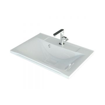 Раковина для ванной полувстраиваемая Uperwood (Упервуд) Elen, 75 см, с декоративной накладкой, белый 291120421