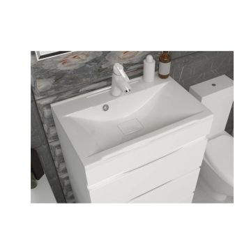 Раковина для ванной полувстраиваемая Uperwood (Упервуд) Elen, 75 см, с декоративной накладкой, белый 291120421