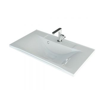 Раковина для ванной полувстраиваемая Uperwood (Упервуд) Elen, 80 см, с декоративной накладкой, белый 291120423