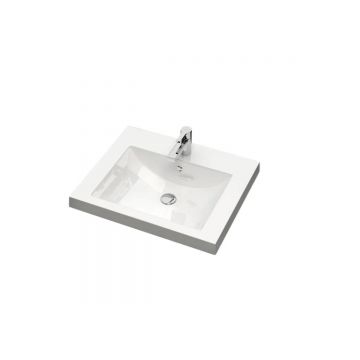 Раковина для ванной полувстраиваемая Uperwood (Упервуд) Eva, 60 см, прямоугольная, белый 4548340002