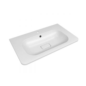 Раковина для ванной полувстраиваемая Uperwood (Упервуд) Fate, 80 см, прямоугольная, белый 35480000002