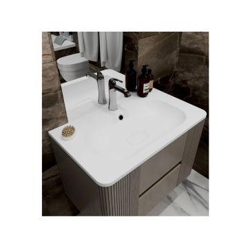 Раковина для ванной полувстраиваемая Uperwood (Упервуд) Fate, 80 см, прямоугольная, белый 35480000002