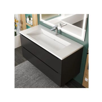 Раковина для ванной полувстраиваемая Uperwood (Упервуд) Infinity, 100 см, прямоугольная, белый глянцевый 45383433000