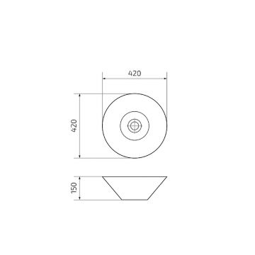 Раковина накладная Gid Esfera 42x42x15см, N9102 51210, белый