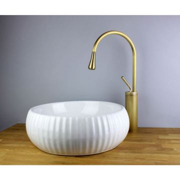 Раковина-чаша Bronze de Luxe (Бронз Де Люкс) Esmeralda белая 400х400х130 мм (1382W)