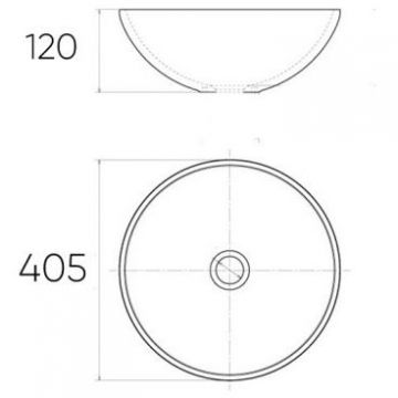 Раковина-чаша Bronze de Luxe (Бронз Де Люкс) Persia белая с декором 405х405х125 мм (2008)