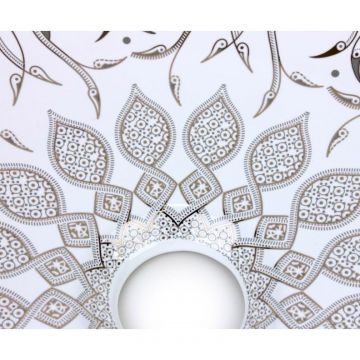 Раковина-чаша Bronze de Luxe (Бронз Де Люкс) Persia белая с декором 405х405х125 мм (2008)