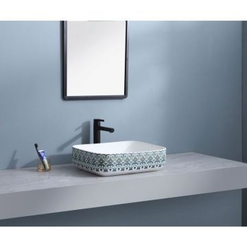 Раковина накладная Bronze de Luxe (Бронз Де Люкс) Nordic 500х400х135 мм (2073)