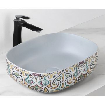 Раковина накладная Bronze de Luxe (Бронз Де Люкс) Murano 455х340х160 мм (4035)