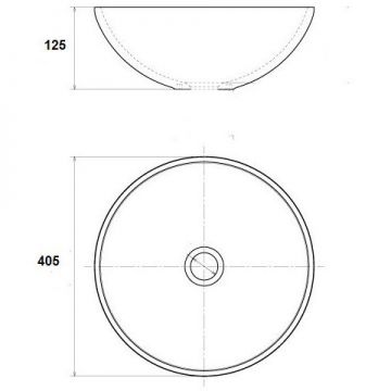Раковина-чаша Bronze de Luxe (Бронз Де Люкс) Marrakesh серый 405x405x125 мм (1008G)