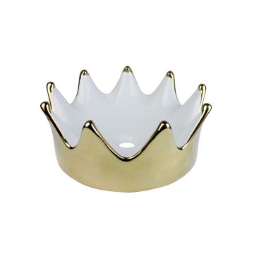 Раковина-чаша Bronze de Luxe (Бронз Де Люкс) Queen 400х400х165мм, 4042WG, золотой, белый