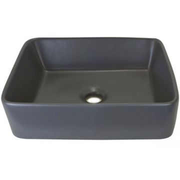 Раковина накладная Bronze de Luxe (Бронз Де Люкс) Scandi матовый серый 480х370х130 мм (1010-GM)