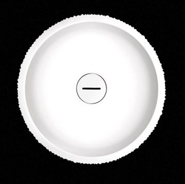 Раковина Antonio Lupi (Антонио Лупи) Plisse 47х85 см, без отверстий, напольная, слив в пол, с сифоном, донным клапаном и шлангом, Flumood, цвет: белый PLISSE