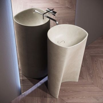 Раковина Antonio Lupi (Антонио Лупи) Rilievo 44х44х85 см, без отверстий, напольная, цвет: Pietra Luna