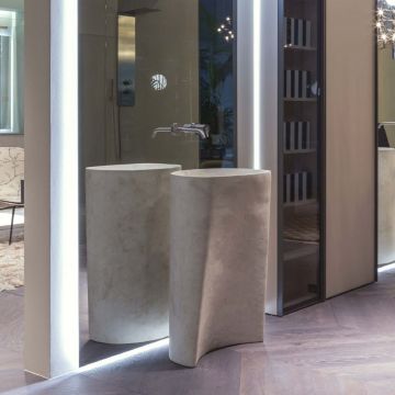 Раковина Antonio Lupi (Антонио Лупи) Rilievo 44х44х85 см, без отверстий, напольная, цвет: Pietra Luna