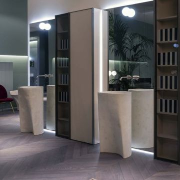 Раковина Antonio Lupi (Антонио Лупи) Rilievo 44х44х85 см, без отверстий, напольная, цвет: Pietra Luna