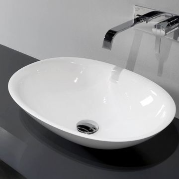 Раковина Antonio Lupi (Антонио Лупи) Servo 54х40 см, без отверстий, накладная, цвет: белый SERVOMOOD54 Bianco/cr